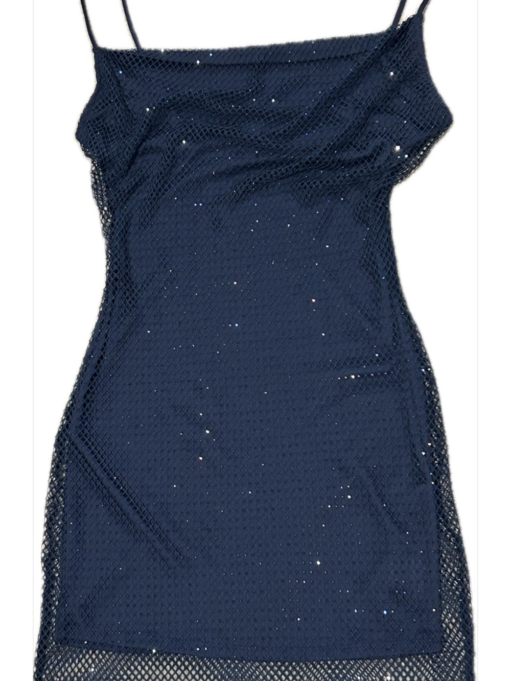 Windsor Navy Sequin Mesh Slip Dress